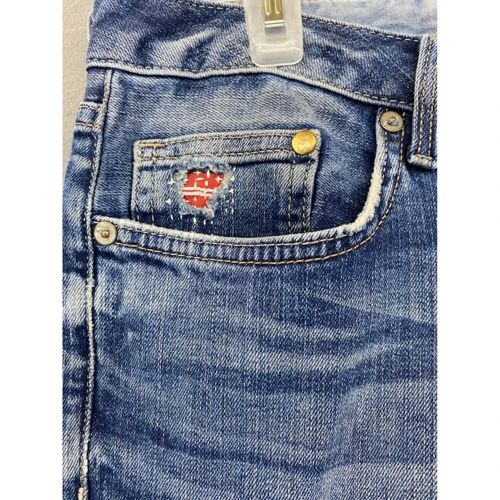 Visible Mending Kintsugi &Denim Boyfriend Style Jeans Distressed 28/32